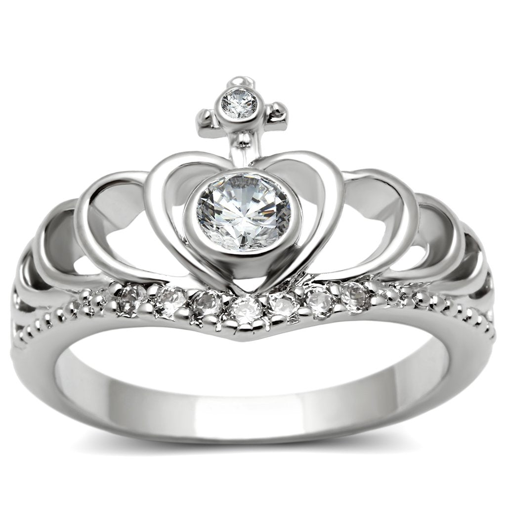 Crown ring with cross on top
