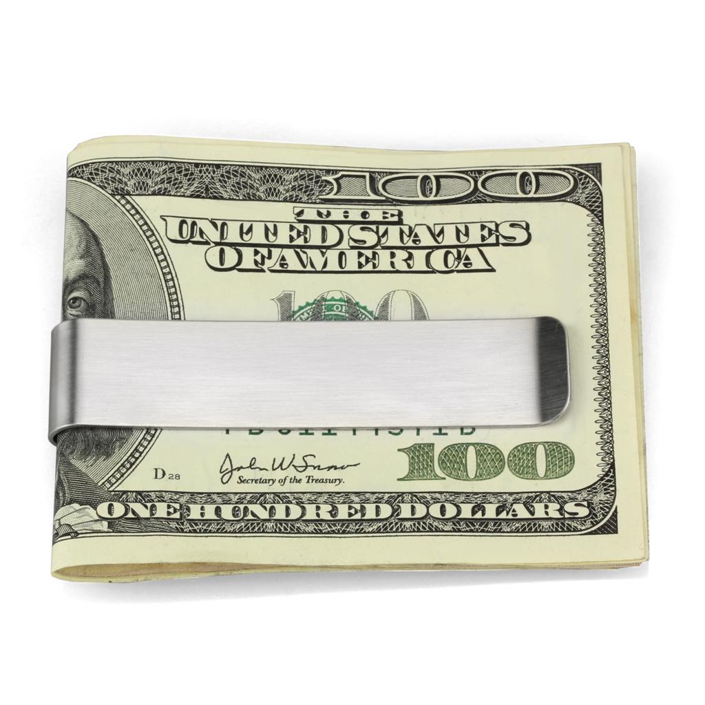 LO3381 - High polished (no plating) Stainless Steel Money clip with No Stone