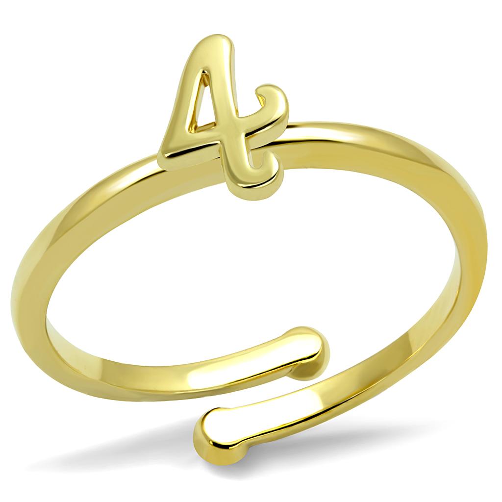 LO4032 - Flash Gold Brass Ring with No Stone