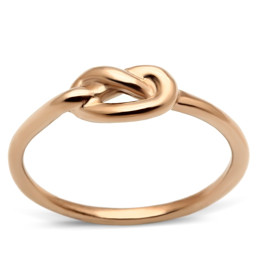 TK630R - IP Rose Gold(Ion Plating) Stainless Steel Ring with No Stone