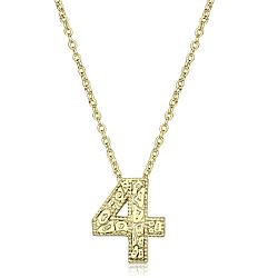 LO3462 - Flash Gold Brass Chain Pendant with Top Grade Crystal  in Clear