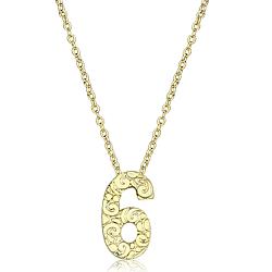 LO3463 - Flash Gold Brass Chain Pendant with Top Grade Crystal  in Clear