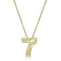 LO3464 - Flash Gold Brass Chain Pendant with Top Grade Crystal  in Clear