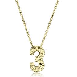 LO3467 - Flash Gold Brass Chain Pendant with Top Grade Crystal  in Clear