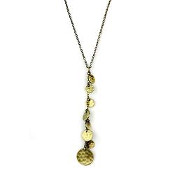 LO3713 - Antique Copper Brass Chain Pendant with No Stone