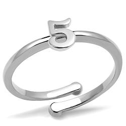 LO4015 - Rhodium Brass Ring with No Stone