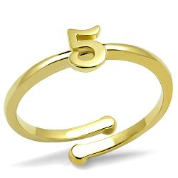 LO4016 - Flash Gold Brass Ring with No Stone