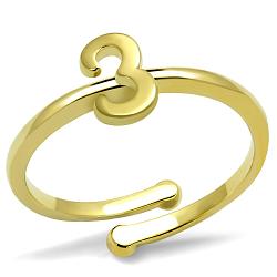 LO4022 - Flash Gold Brass Ring with No Stone