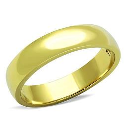 TK1375G - IP Gold(Ion Plating) Stainless Steel Ring with No Stone