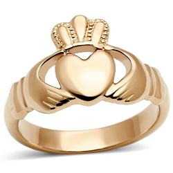 TK160R - IP Rose Gold(Ion Plating) Stainless Steel Ring with No Stone