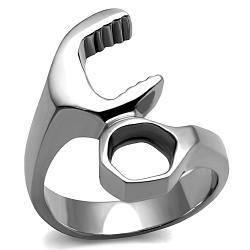 TK2396 - High polished (no plating) Stainless Steel Ring with No Stone